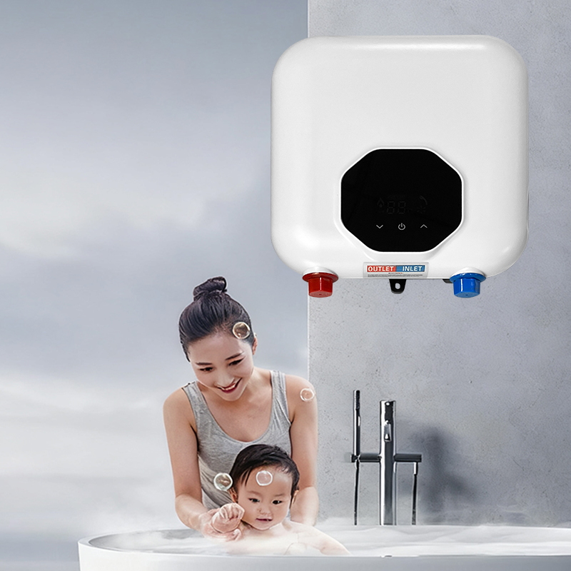 Small Home Bathroom LED Smart Thermostatic Electric Instant Tankless Water Heater with English Display for Hotel & Household Use