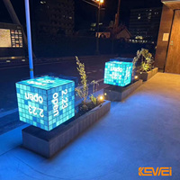 Cubo LED per Esposizioni Esterne con Schermo Video 3D a 4, 5 o 6 Lati, Personalizzabile per Insegne e Loghi LED