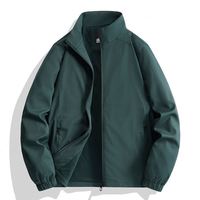 Veste à poignets élastiques chaude d'extérieur de marque de mode printemps pour hommes manteaux pour hommes sans chapeau avec col debout