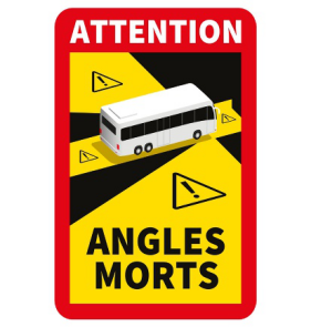Autocollants personnalisés d'avertissement d'angle mort pour voiture, résistants aux intempéries, autocollants adhésifs - Product Image 4