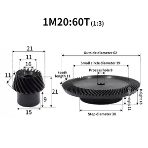 Nhà Máy Bán Hàng Trực Tiếp Vương Miện Và Bánh Răng Xoắn Ốc Bevel Bánh Răng Chính Xác Xoắn Ốc Bevel Bánh Răng Cho Điện Công Cụ Điện - Product Image 6
