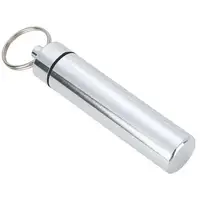 Big Size WaterProof Pill Case Drug Micro Metal Aluminum Pill Box with keychain