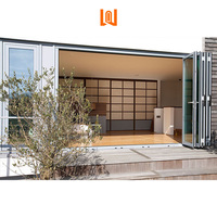 Villa Moderne Extérieur PVC Porte Pliante Style Accordéon avec Rupture Thermique pour Patio Extérieur Salle de Bain ou Hôtel Utilisation