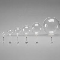 Petit 5 10 12 Grand 18 36 pouces Joyeux Anniversaire Globos D'hélium Biodégradable Latex Rond Ballon Transparent Ballon Clair