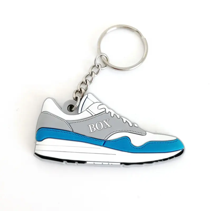 19 Jaar Fabriek 2d Mini Sneaker Pvc Sleutelhanger Custom Retro Schoen Rubber Sneaker Sleutelhanger