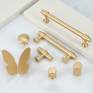 Poignée de meuble en laiton massif, bouton de tiroir de placard, poignée de porte de style américain, quincaillerie de placard et de armoire - Product Image 5