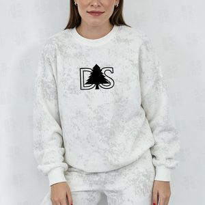Custom Women Acid Wash Jumper Soft Cotton Air <b>Layer</b> Loose Fit Pullover <b>Top</b> Embroidered Oversized Vintage Crew Neck Sweatshirt - Product Image 3