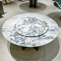 Ensemble de table à manger en marbre et granit de luxe pour restaurant, table à manger avec chaises à vendre