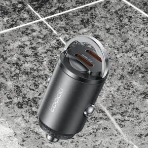 Caricabatterie da Auto con Design ad Anello Estraibile, Ricarica Rapida 45W QC3.0 e PD 3.0, Doppia Porta Type-C per Laptop e Telefoni - Product Image 3