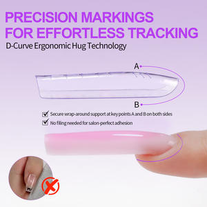 Extensión de <span class=keywords><strong>uñas</strong></span> 144 piezas <span class=keywords><strong>Polygel</strong></span> formas de <span class=keywords><strong>uñas</strong></span> dobles 12 tamaños cuadrado ataúd Stiletto puntas de <span class=keywords><strong>uñas</strong></span> de Gel suave - Product Image 4