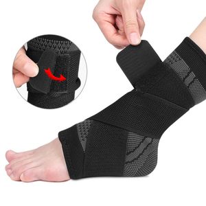 Support de cheville de compression sportive - Attelle de cheville respirante en tricot pour la course à pied en extérieur, enveloppe de cheville élastique à séchage rapide - Product Image 1