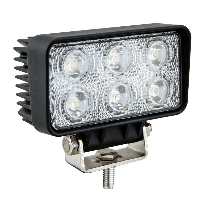 Super Bright 6-LED Work Light for Trucks Tractors, SUVs ATVs and Off-Road Vehicles Waterproof and Durable 18W Led Work Light