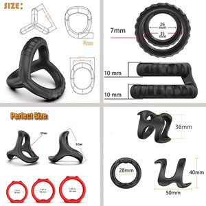 Penisringen Lichtgevende Haan Ring Zacht Rekbare Siliconen Hanen Harder Sterkere Erectie Vertraging Ejaculatie Seksspeeltjes Voor Mannen - Product Image 6