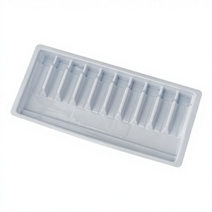 Plateau en PVC transparent de marque internationale OEM avec matériaux recyclés, épaisseur 1 mm, pour ampoules en verre de médicaments - Product Image 1