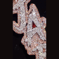 Oferta Especial: Colgante Personalizado con Nombre en Forma de Pera, Chapado en Oro de 14K sobre Plata S925, con Moissanita VVS, Estilo Bali Hip Hop, Joyería Unisex