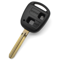 Vehicle 2 Buttons Black Key Replacement Fob Auto Remote Car Key Shell with Toy43blade