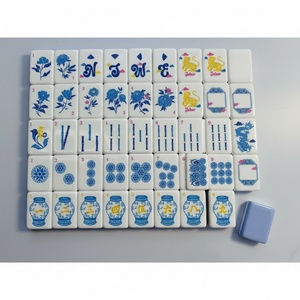 Juego de Mahjong de Lujo Estadounidense en Oferta, Fichas de Mahjong Acrílicas Ecológicas de Gran Tamaño para Juegos Familiares - Product Image 4