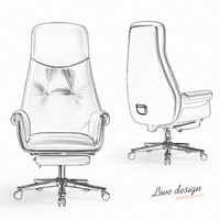 Vente en gros fauteuil de direction moderne, ergonomique et pivotant, à dossier haut, mobilier de bureau de luxe en cuir véritable personnalisé