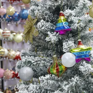 مجموعة الكرات الزجاجية لعيد الميلاد عالية الجودة للبيع بالجملة من المنتجات الجديدة والصادرة حديثًا لعام 2024 الحرف اليدوية للحفلات