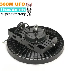 20 tahun produsen 300W lampu highbay 42000lm 140lm/w 180lm/w shenzhen ETL DLC SAA CE CB high bay warehouse light fixture