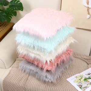 <strong>White</strong> Decorative <strong>Fluffy</strong> <strong>Pillow</strong> Covers New Luxury Series Throw <strong>Pillow</strong> Covers Square Fuzzy Cushion Case - Product Image 4