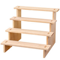 Présentoir en bois moderne et minimaliste sur mesure, ensemble de 3 marches pour comptoir, idéal pour flacons de parfum et de fragrance