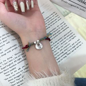 Bracelet porte-bonheur Yinruitai S925 en argent sterling, cordon rouge, bracelet tressé DIY pour femme, charme du signe du zodiaque - Product Image 1