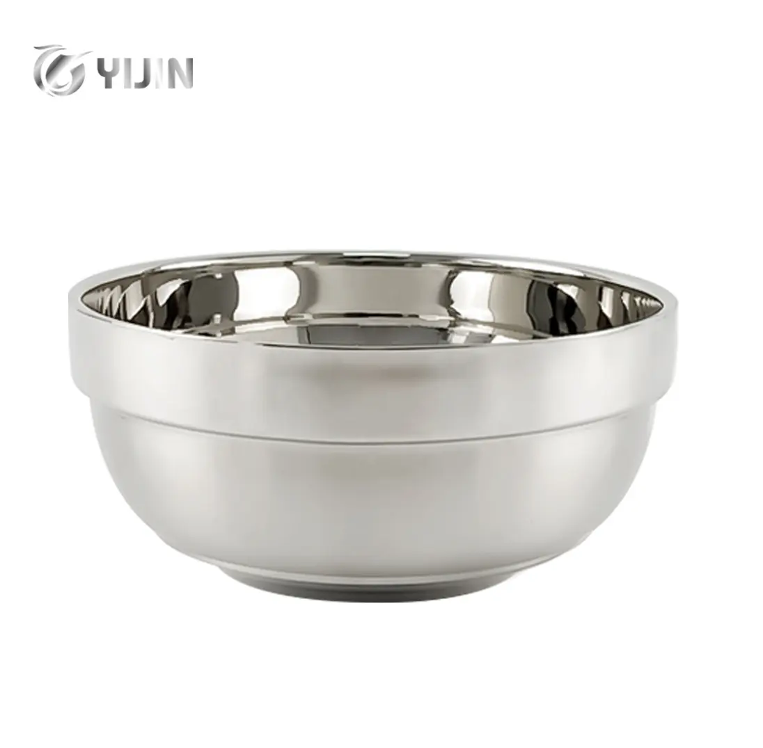 Wholesale korean style double-layer insulated soup serving bowl SUS304 stainless steel rice bowls