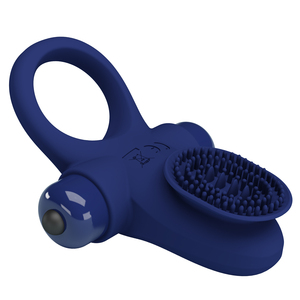 Dildo g-spot vibrazione anello coppia impermeabile con blocco rosa vibratore anello vibrante giocattoli del sesso per gli uomini - Product Image 6