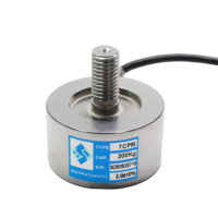 Sensor de fuerza de alta precisión OEM/ODM de 200 kg con celda de carga de botón de compresión en miniatura, medidor de deformación de acero aleado, sensor de peso 2.0mV/V
