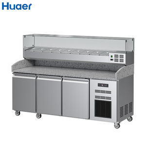 Réfrigérateur de bar à salade <span class=keywords><strong>3</strong></span> <span class=keywords><strong>portes</strong></span> <span class=keywords><strong>Table</strong></span> à salade en acier inoxydable - Product Image 5