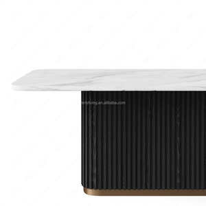 FERLY Meubles de luxe en chêne moderne, meubles de salle à manger, ensemble de salle à manger rectangulaire, ensemble de table à manger ronde ouverte - Product Image 4