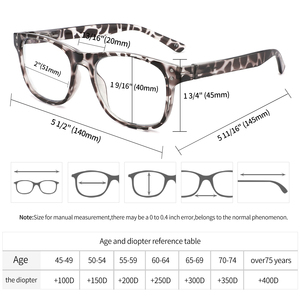 Lunettes de lecture presbytes optiques à la mode <span class=keywords><strong>Anti</strong></span>-éblouissement lumière <span class=keywords><strong>bleue</strong></span> bloquant l'ordinateur lunettes lunettes de lecture carrées - Product Image 2