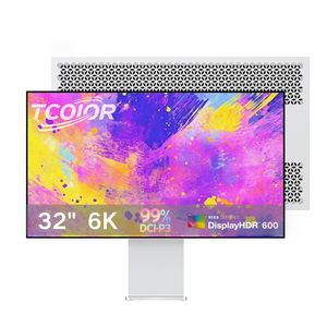 TCOIOR Monitor Lcd HDR 6k 32 inci, Monitor Bezel Super ramping bahan Aloi aluminium dengan layar Retina 6k, Monitor LED datar ultra-lebar, Monitor Nano IPS HDR - Product Image 1