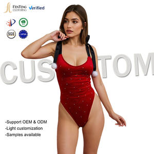 <span class=keywords><strong>Combinaison</strong></span> en velours <span class=keywords><strong>rouge</strong></span> satiné pour femme Under Lulu Custom, <span class=keywords><strong>combinaison</strong></span> une pièce exotique avec découpe en strass, tenue de danseuse - Product Image 2