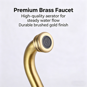 Grifo Mezclador de Lavabo de Baño de Latón Cromado Dorado Antiguo para Montaje en Cubierta, Monomando Moderno de Un Solo Orificio con Cerámica LT-05 - Product Image 6