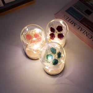 TC Venta al por mayor LED Light Up Decoraciones DE BODA <span class=keywords><strong>Madres</strong></span> Regalo del día de San Valentín Flores artificiales Ramo de rosas en cúpula de vidrio - Product Image 4