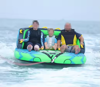 Tubes gonflables remorquables pour 2-3 personnes pour sports nautiques, tubes gonflables remorquables pour bateaux, points de remorquage doubles, nylon, enfants et adultes