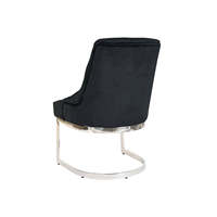 Chaise en acier et polyester 60x58x93 Velours noir