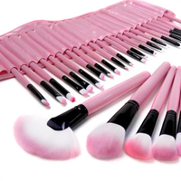 32pcs Real Professional Techniques Kabuki Private Label Wholesale Pink Makeup Pinceaux Set