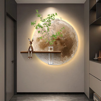 Usine En Gros Plantes Hydroponiques Hall D'entrée Décor À La Maison Peintures Restaurant Fond Mur Lune Led Peinture