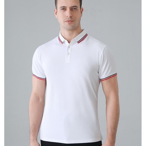 T-shirt unisexe en piqué tricoté de haute qualité 100 % coton 220 GSM respirant avec col et poignets unis, personnalisable avec logo et couleur, manches courtes - Product Image 2