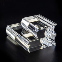 Trophée en cristal K9 fait main en forme de livre, vente en gros d'usine, avec logo personnalisé et emballage cadeau