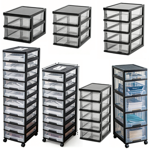 Organisateur de rangement en plastique durable, <span class=keywords><strong>coffre</strong></span> multi-usages pour bureau, placard, dortoir, OEM ODM, plastique écologique, montage facile - Product Image 1