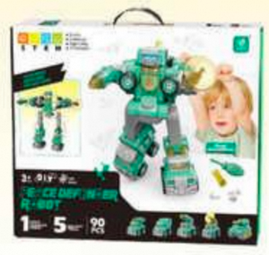 Jouet robot Titan Metamorphosis 5 en 1, kit de construction en plastique de 20 pièces pour enfants de 4 à 6 ans, jouet éducatif de science et d'ingénierie - Product Image 3