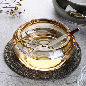 <span class=keywords><strong>Cenicero</strong></span> de Cristal de Diseño Elegante, Redondo, Colorido, con Logotipo Personalizado, para Fumar Cigarros y Tabaco - Product Image 4
