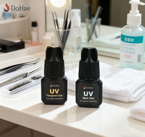 กาวติดขนตาปลอมสีดำและโปร่งใสแสงยูวีติดกาวติดขนตาปลอมแบบมืออาชีพติดฉลากตามต้องการ - Product Image 1