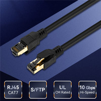 Kabel Data Lan, 10GB Kecepatan Transfer & Hingga 600 MHz 26awg Cat7 RJ45 Ke RJ45 Kabel Lan Kabel Patch Sftp Kabel Jaringan Kabel Ethernet