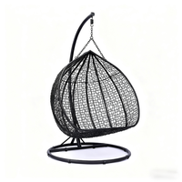 Fauteuil suspendu moderne en métal avec coussin imperméable 2 places pour balcon extérieur, jardin, salon et cour
