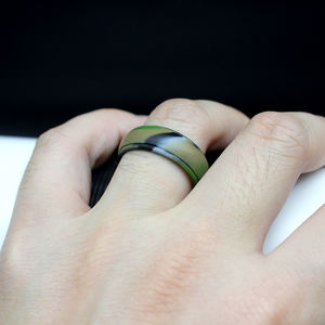 激安販売 カモフラージュ柄 シリコン製結婚指輪 メンズ用シリコンリング - Product Image 5